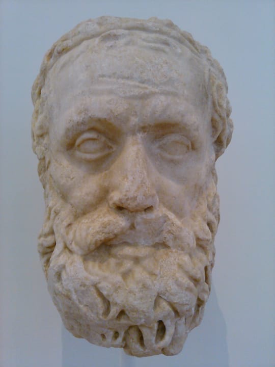 Portrait or photograph of Aeschylus: Bust of the great ancient Greek Aeschylus