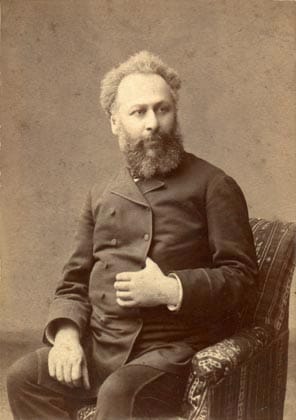 Portrait or photograph of Akaki Tsereteli: Poet and public figure Akaki Tsereteli (1840-1915)