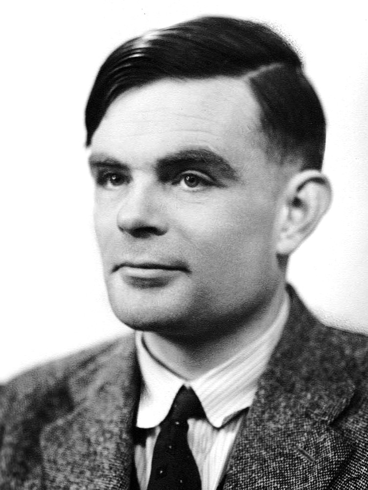 Cropped portrait of Alan Turing
