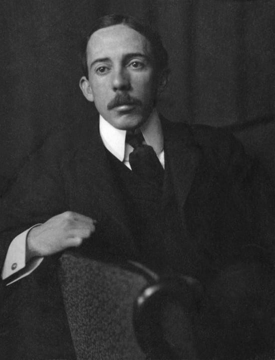 Portrait or photograph of Alberto Santos-Dumont: Alberto Santos-Dumont , half-length portrait, facing front, sitting, with right arm resting on back of chair. C