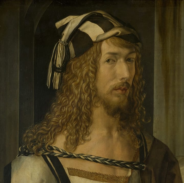 Portrait or photograph of Albrecht Dürer: Dürer, Albrecht - Self-Portrait (Madrid), head