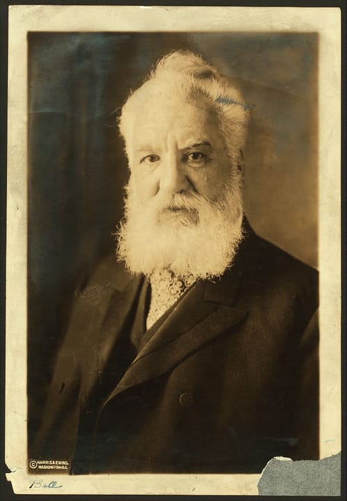 Portrait or photograph of Alexander Graham Bell: Alexander Graham Bell, half-length portrait