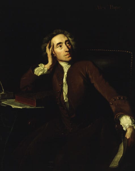 Portrait or photograph of Alexander Pope: Portrait of Alexander Pope , oil on canvas.