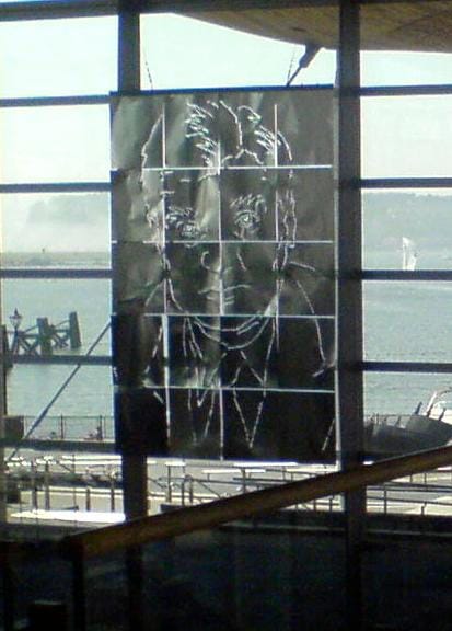 Portrait or photograph of Aneurin Bevan: Cropped portrait of Aneurin Bevan in the Senedd, Cardiff Bay, Cardiff, Wales