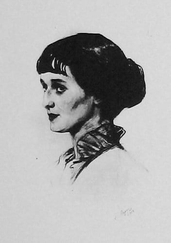 Portrait or photograph of Anna Akhmatova: Anna Akhmatova 1913-1914 by Savely Sorin