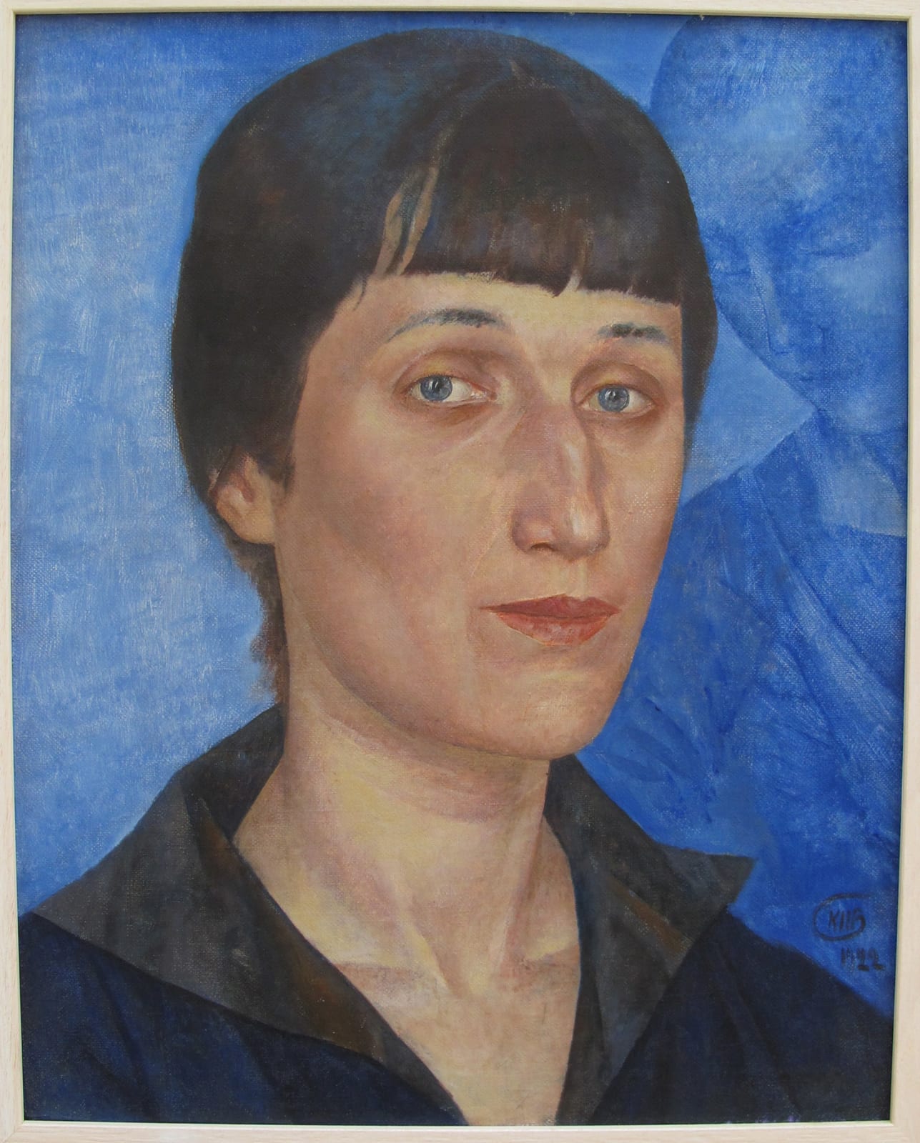 Portrait or photograph of Anna Akhmatova: Kuzma petrov-vodkin, ritratto di anna akhmatova, 1922