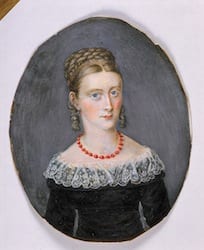 Portrait or photograph of Annette von Droste-Hülshoff: Annette von Droste-Hülshoff, Jugendbildnis