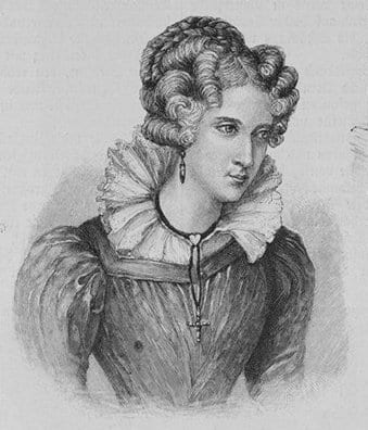 Portrait or photograph of Annette von Droste-Hülshoff: Annette von Droste-Hülshoff in ihrem 32. Lebensjahre.