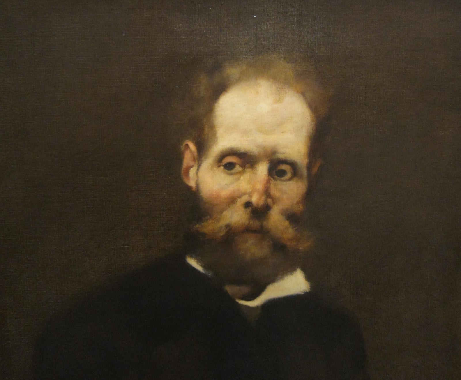 Portrait or photograph of Antero de Quental: Columbano Bordalo Pinheiro (1857-1929) - Portrait of Antero de Quental (1989). Detail. In the collection of the Mus
