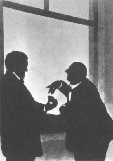 Portrait or photograph of Anton Bruckner: Silhouet Anton Bruckner en geknipt door Otto Boehler in Bayreuth