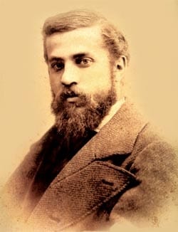Portrait or photograph of Antoni Gaudi: Portrait photograph of Antoni Gaudí i Cornet (1852-1926)