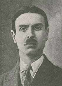 Portrait or photograph of Aquilino Ribeiro: Aquilino Ribeiro (1885-1963), Portuguese writer, on a photograph published in 1918
