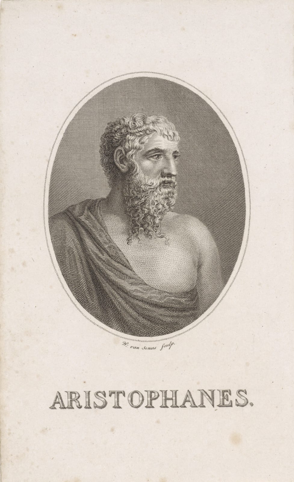 Portrait or photograph of Aristophanes: Identificatie Titel(s): Portret van Aristophanes Objecttype: prent Objectnummer: RP-P-1907-4883 Opschriften / Merken: ve