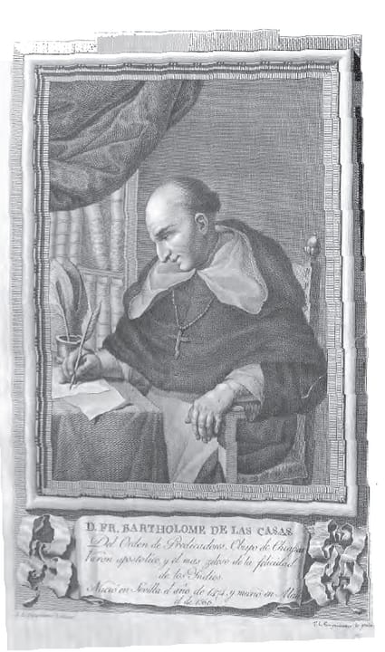 Portrait or photograph of Bartolome de las Casas: Retrato de Bartolomé de las Casas.