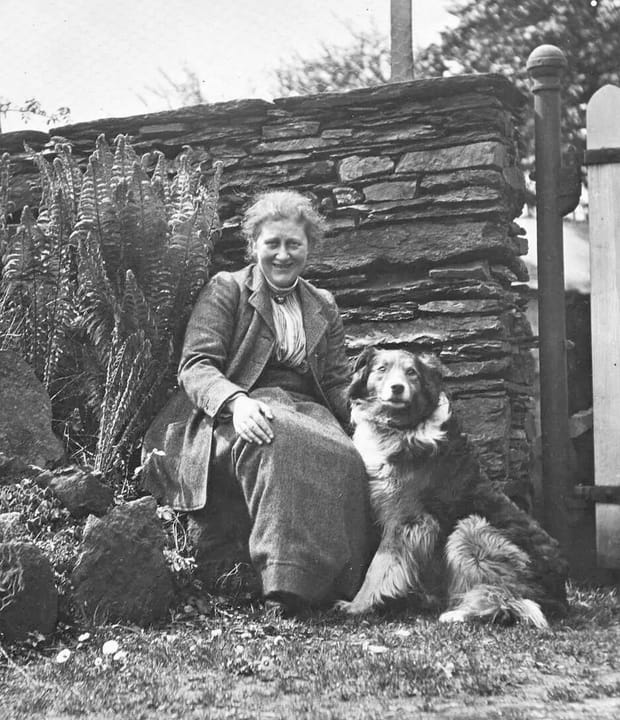 Portrait or photograph of Beatrix Potter: Vintage snapshot 112 mm x 87 mm