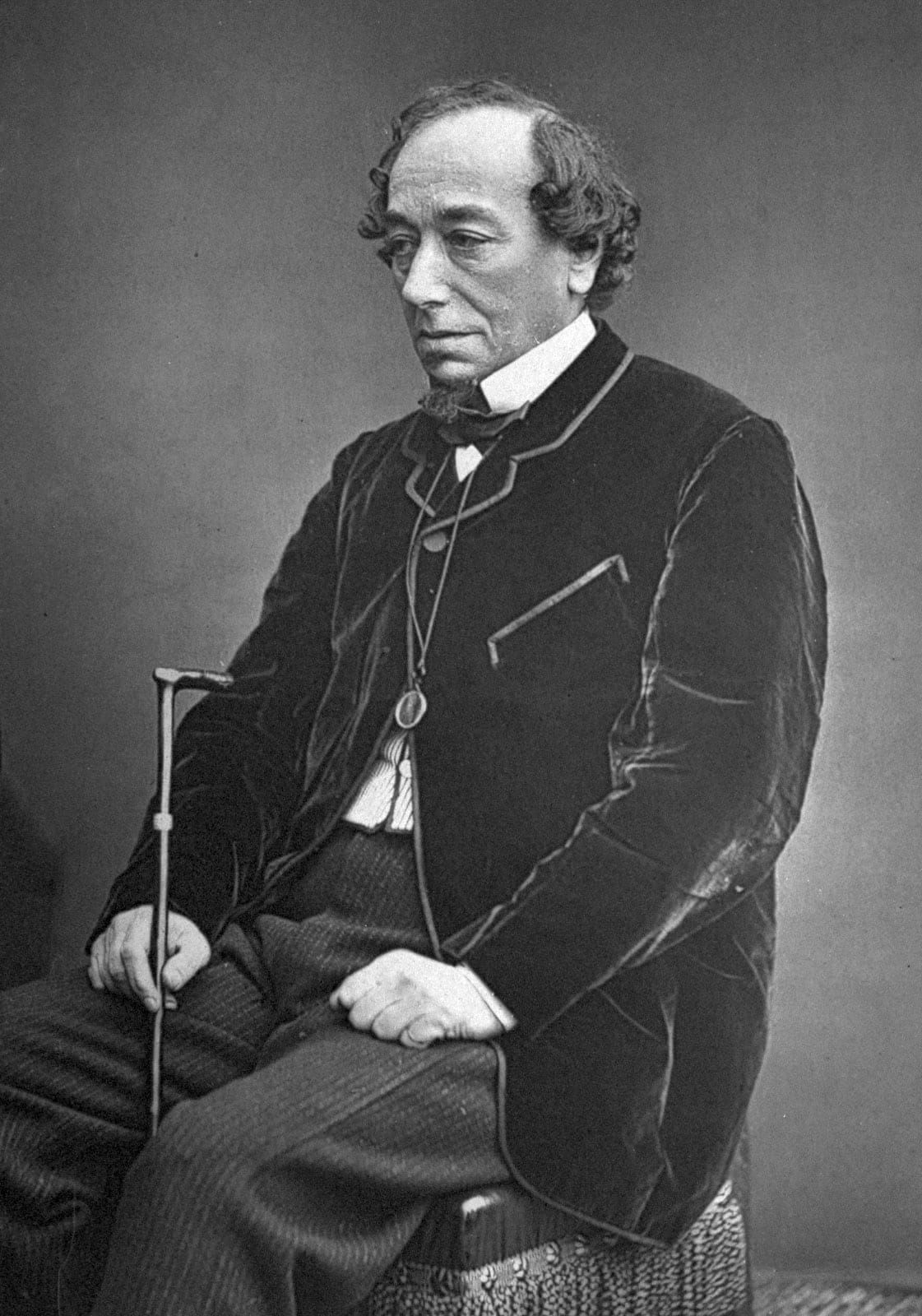Portrait or photograph of Benjamin Disraeli: Portrait photograph of Benjamin Disraeli