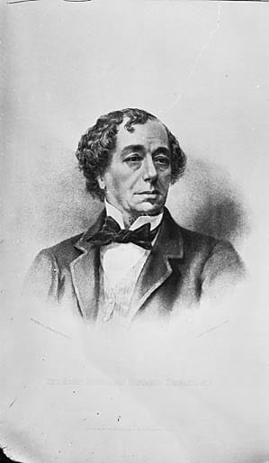 Portrait or photograph of Benjamin Disraeli: 1 negative : glass, b&w ; 8 x 10.5 cm.