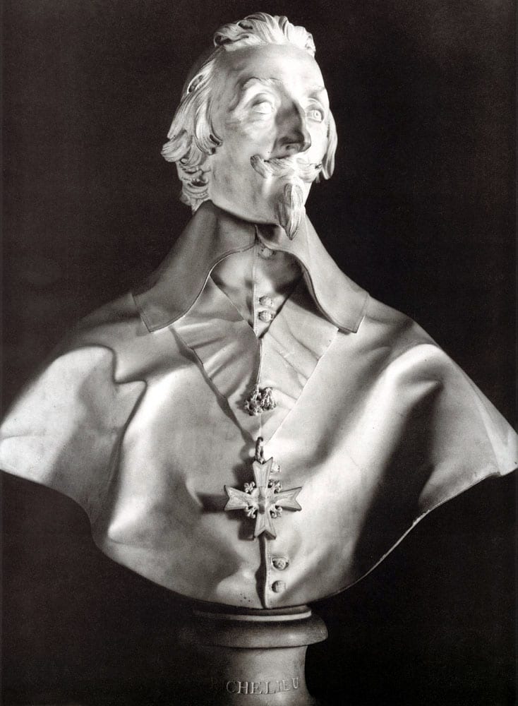 Portrait or photograph of Cardinal Richelieu: Bust of Cardinal Richelieu by Bernini