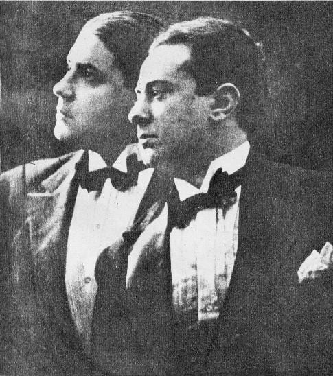 Portrait or photograph of Carlos Gardel: Carlos Gardel & José Razzano.