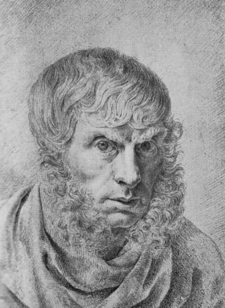 Portrait or photograph of Caspar David Friedrich: Caspar David Friedrich self portrait
