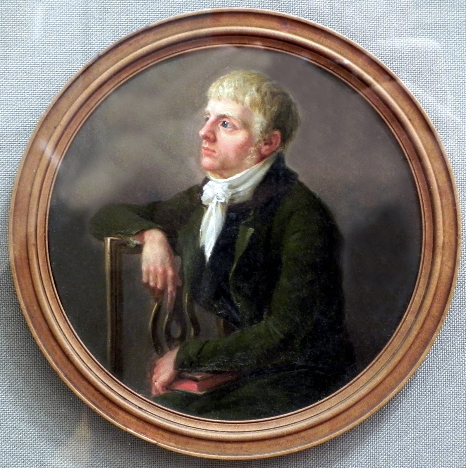 Portrait or photograph of Caspar David Friedrich: Medaillon-Bildnis des jungen Caspar David Friedrich