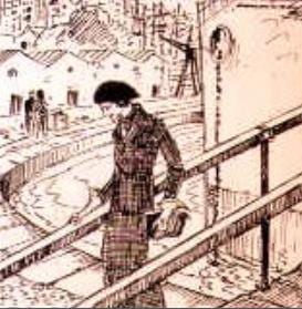 Image connected to Cecilia Meireles: A poetisa brasileira Cecília Meireles desembarcando em Lisboa. Bico de pena de Fernando Correia Dias (marido de Cecília). O