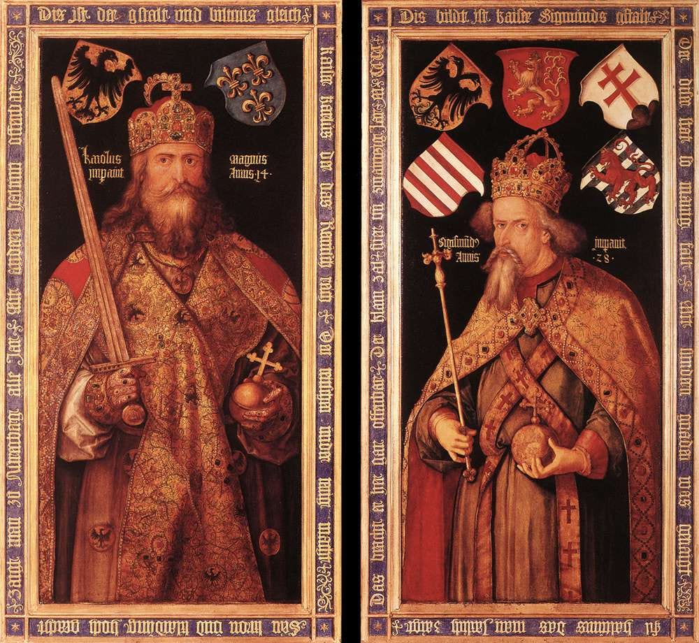Portrait or photograph of Charlemagne: Albrecht Dürer - Emperor Charlemagne and Emperor Sigismund - WGA06997
