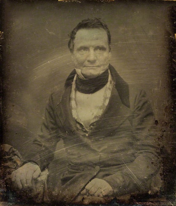 Portrait or photograph of Charles Babbage: Daguerreotype of Charles Babbage