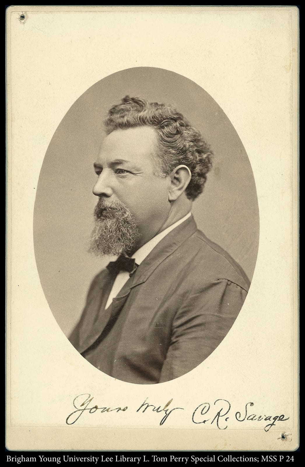 Image connected to Charles Best: Charles Roscoe Savage , self-portrait. Albumen print, 4.25 × 6.5 in.
