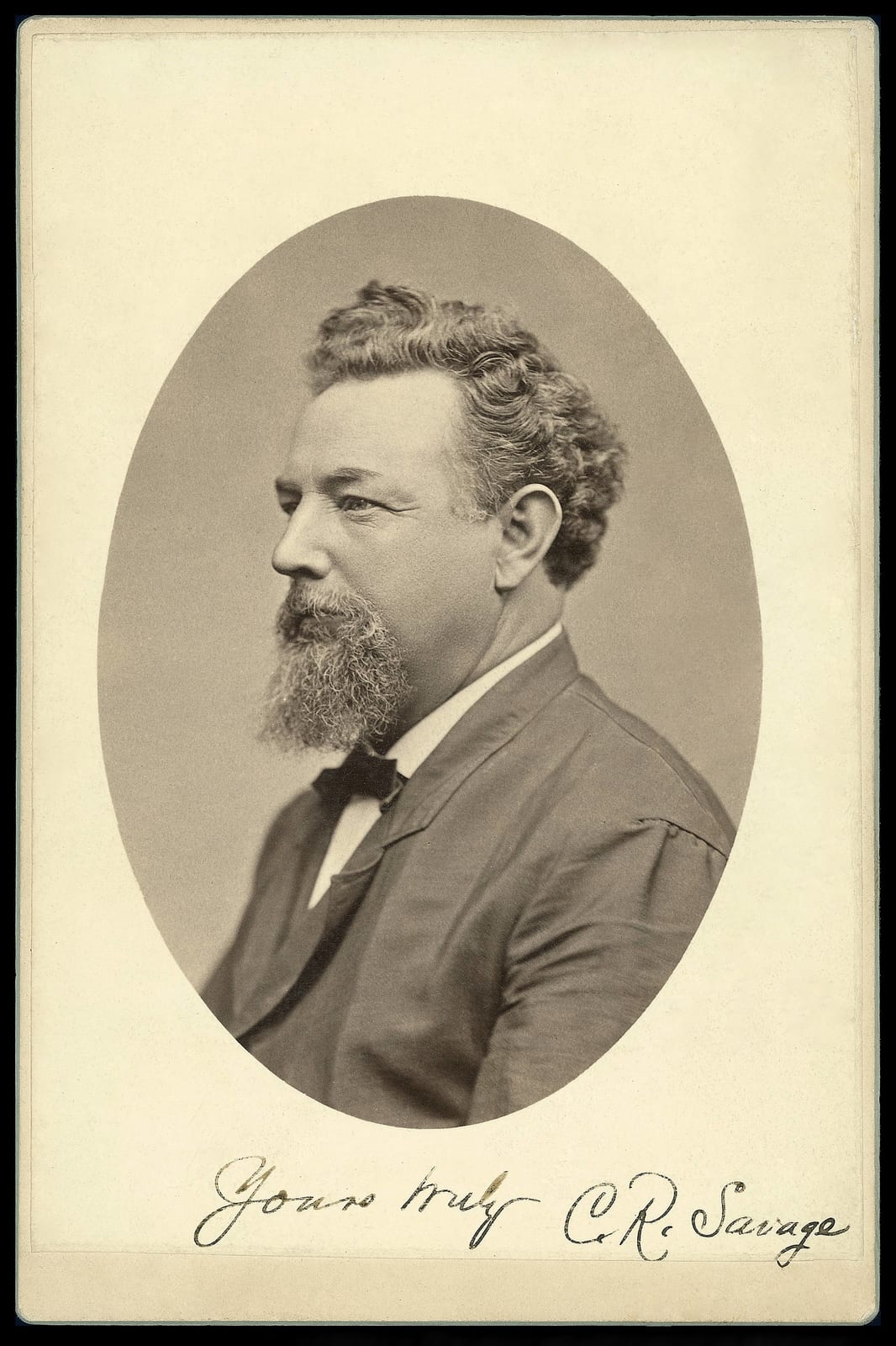 Image connected to Charles Best: Charles Roscoe Savage , self-portrait. Albumen print, 4.25 × 6.5 in.