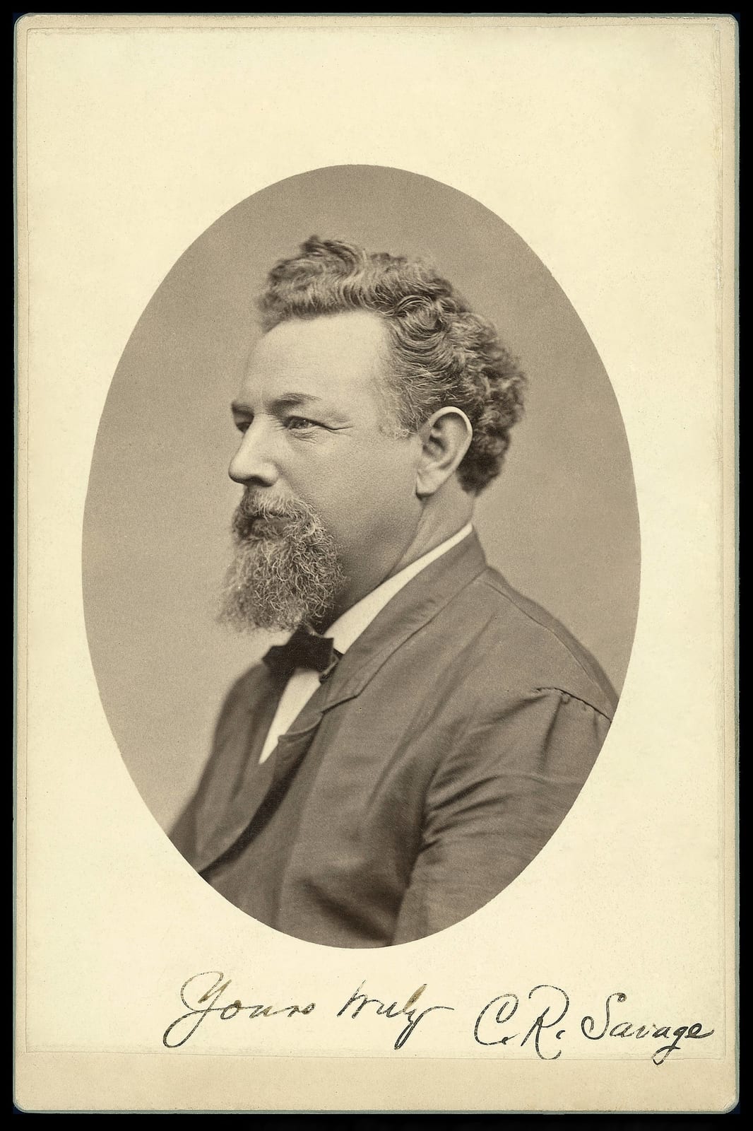 Image connected to Charles Best: Charles Roscoe Savage , self-portrait. Albumen print, 4.25 × 6.5 in.