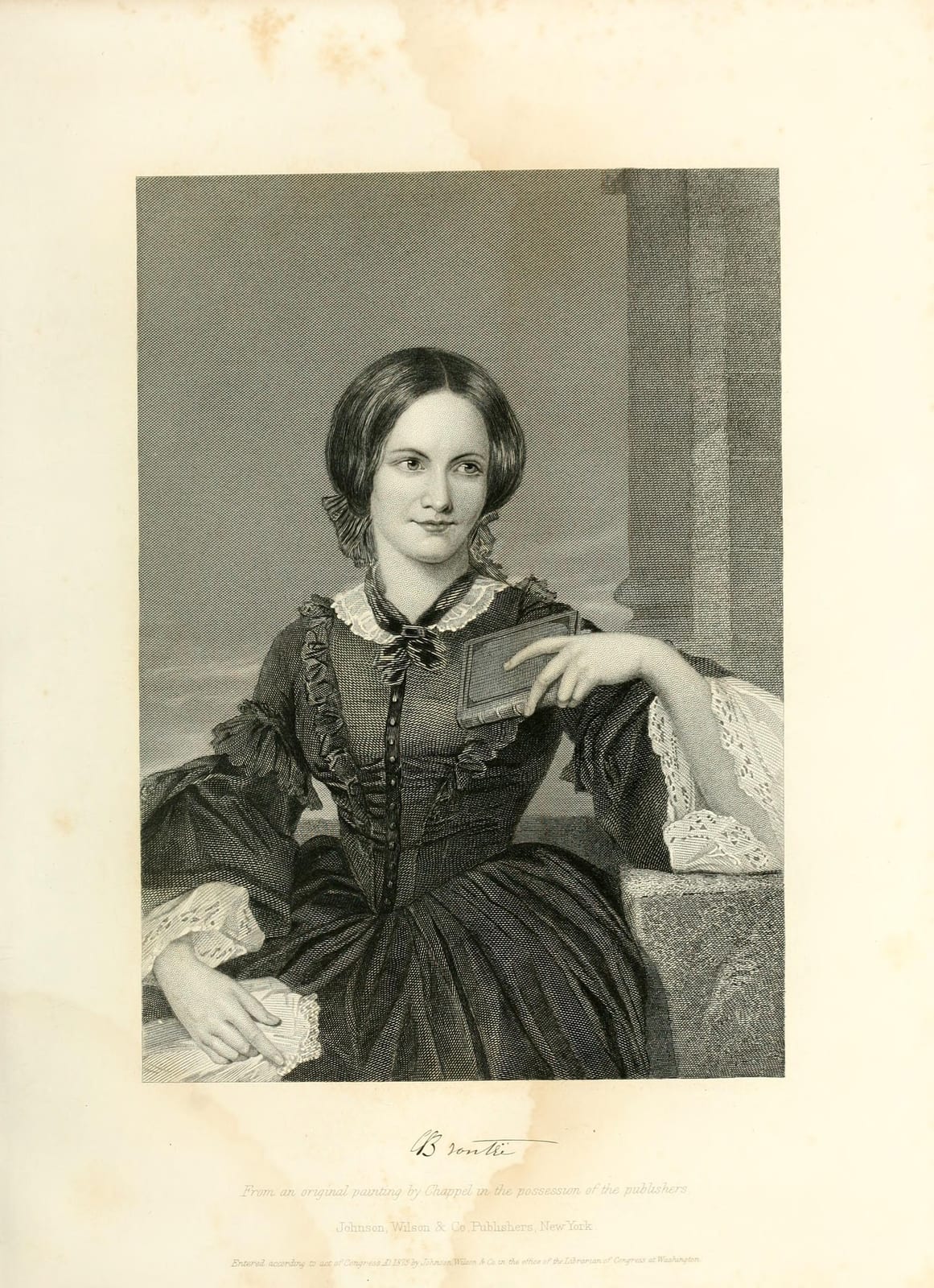 Portrait or photograph of Charlotte Bronte: Portrait de Charlotte Bronte par Alonzo Chappel