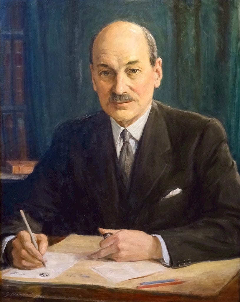 Portrait or photograph of Clement Attlee: Clement Attlee by George Harcourt, 1946