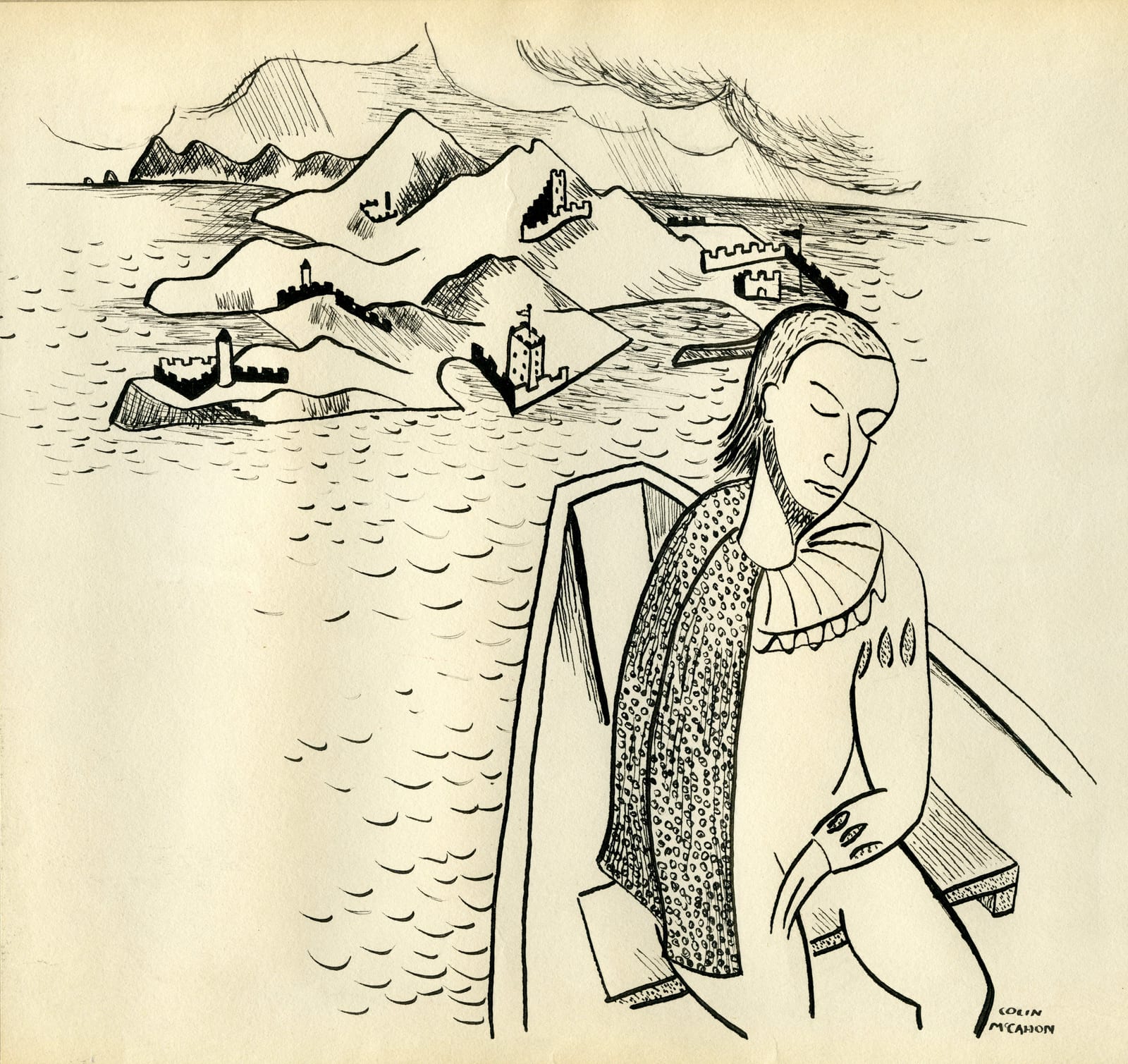 Work or historical image connected to Colin McCahon: Colin John McCahon - one of New Zealand’s most celebrated modern artists - was born in Timaru on 1 August 1