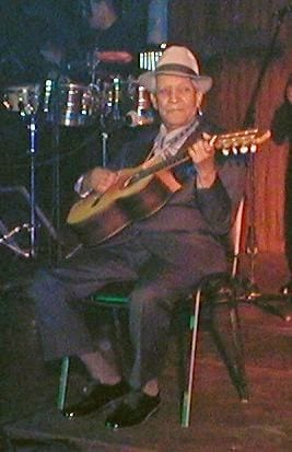 Portrait or photograph of Compay Segundo: Compay Segundo at Hotel Nacional, Havana, Cuba.