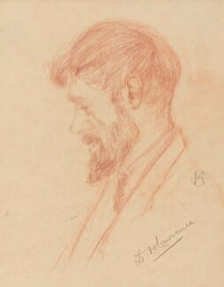 Portrait or photograph of D. H. Lawrence: Portrait of D.H. Lawrence, by Maria Hubrecht. 1920/1921