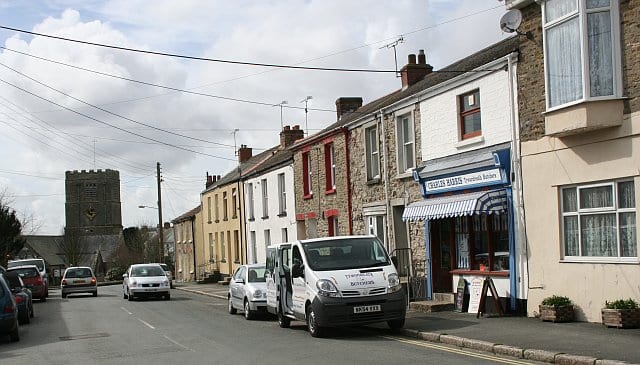 Portrait or photograph of Daphne du Maurier: Tywardreath. The village of Tywardreath was featured in Daphne du Maurier's novel "The House on the Strand" the tit