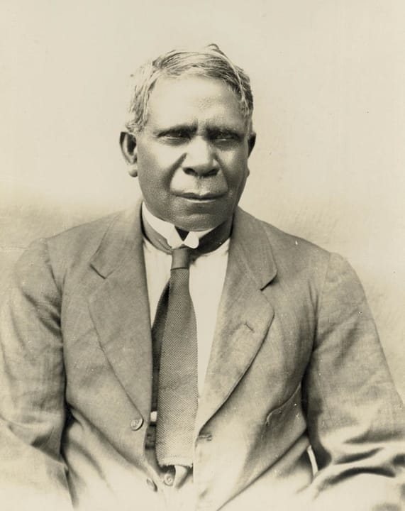 Portrait or photograph of David Unaipon: Portrait of David Ngunaitponi (Unaipon), from Volume 1: Manuscript of 'Legendary Tales of Australian Aborigines' by Dav