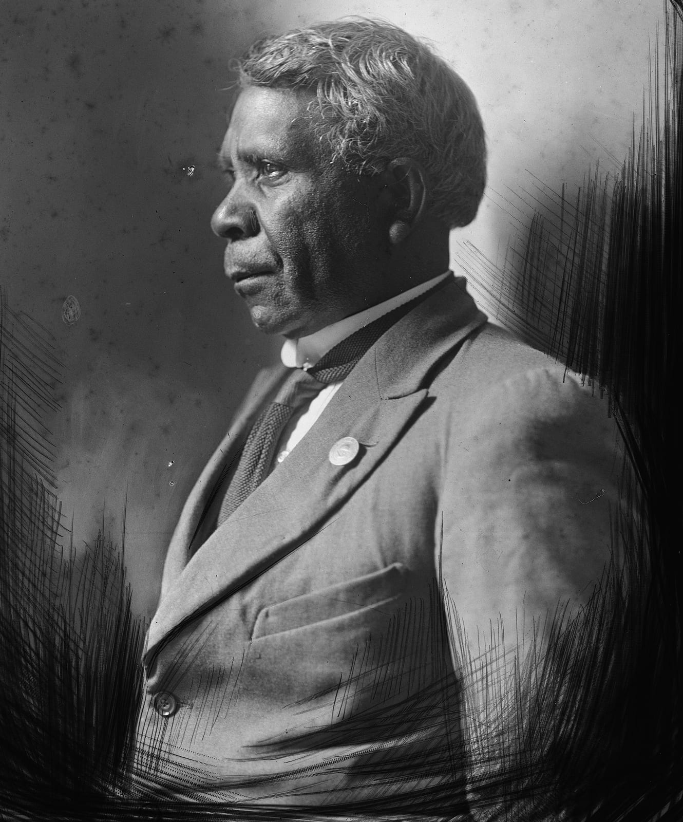 Portrait or photograph of David Unaipon: Portrait of David Unaipon, Aboriginal inventor, and author, Sydney, c. 1934, by Harold Cazneaux, from vintage negative,