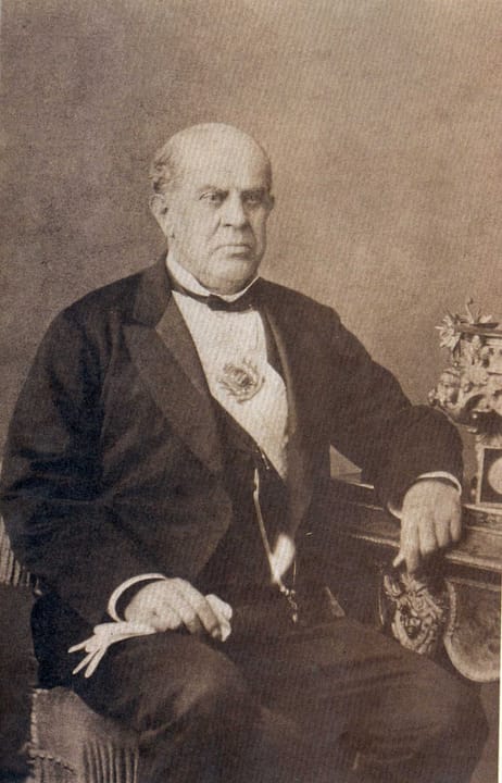 Portrait or photograph of Domingo Faustino Sarmiento: Domingo Faustino Sarmiento as President of Argentina.