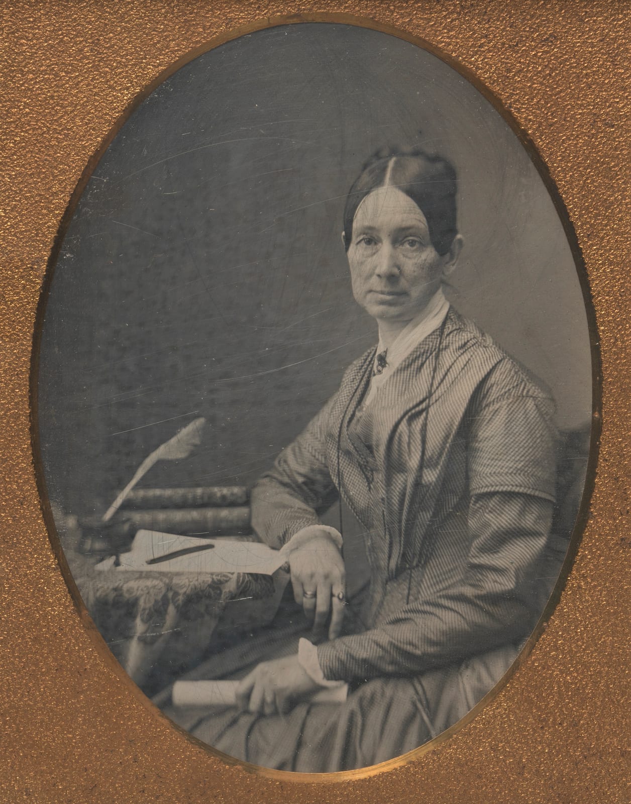Portrait or photograph of Dorothea Dix: Unidentified Artist Half-plate daguerreotype, c. 1849 National Portrait Gallery, Smithsonian Institution