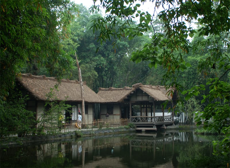 Memorial or place connected to Du Fu: Du Fu Thatched Cottage