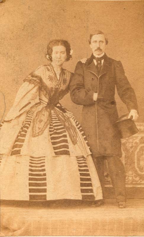 Portrait or photograph of Eca de Queiros: Carolina Augusta Pereira de Eça de Queirós (1826-1918) and José Maria de Almeida Teixeira de Eça de Queirós (1820-1901
