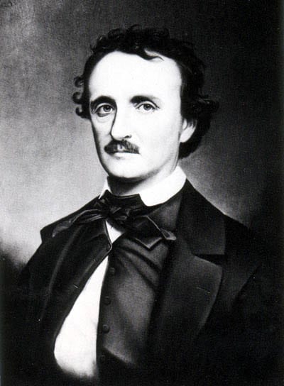 Portrait or photograph of Edgar Allan Poe: A copy photograph of the portrait painted by Oscar Halling in the late 1860's of Edgar Allan Poe . Halling used the "