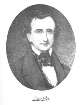 Portrait or photograph of Edgar Allan Poe: Image of Edgar Allan Poe, seen as he appeared when editor of the Southern Literary Messenger