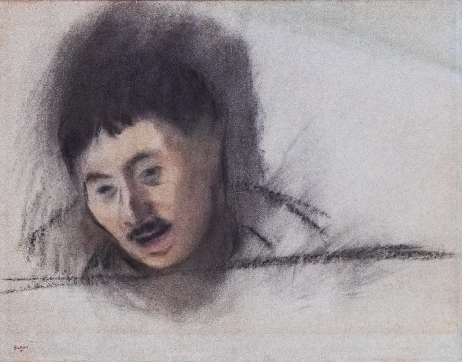 Portrait or photograph of Edgar Degas: (Albi) Tête d'homme (1880-1) - Edgar Degas - National Museum Belgrade, Serbie