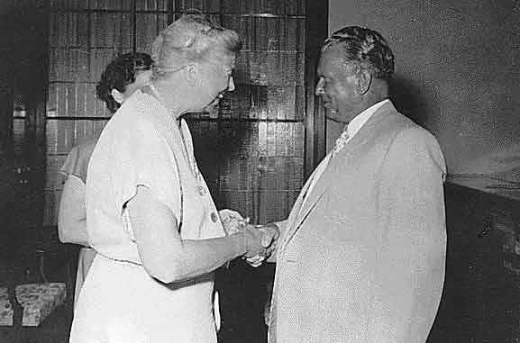 Portrait or photograph of Eleanor Roosevelt: Eleanor Roosevelt and Josip Broz Tito 1953