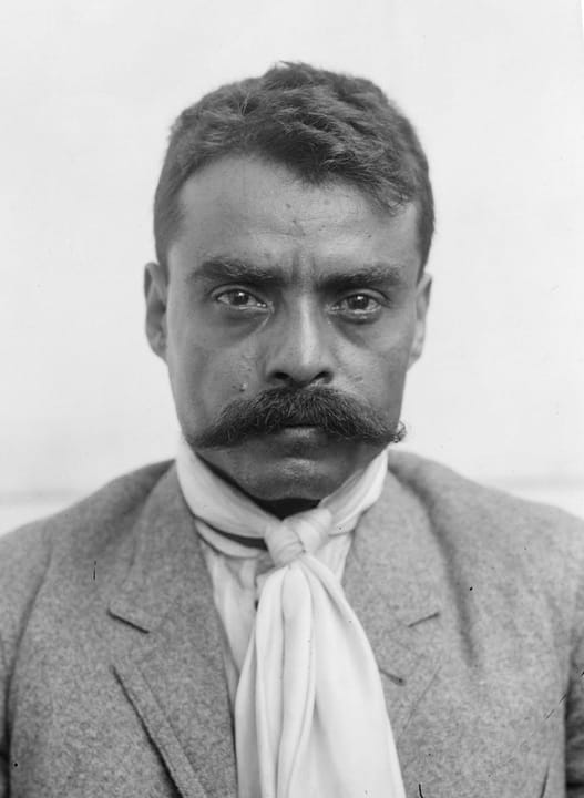 Portrait or photograph of Emiliano Zapata: Emiliano Zapata Salazar fue uno de los líderes militares y campesinos más importantes de la Revolución mexicana y un