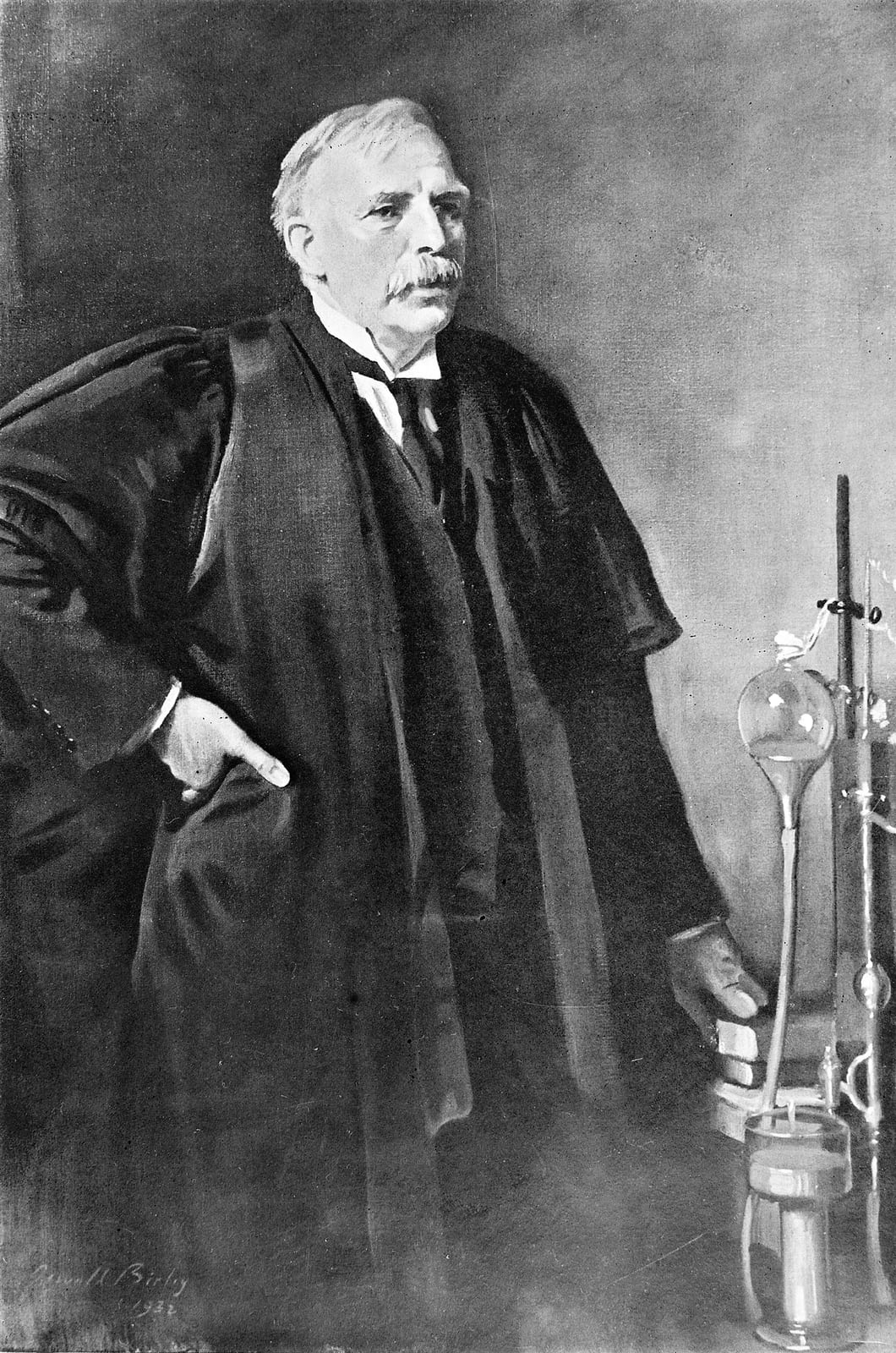 Portrait or photograph of Ernest Rutherford: Portrait of Ernest Rutherford from the portrait by Oswald Birley in the Royal Society General Collections Keywords: