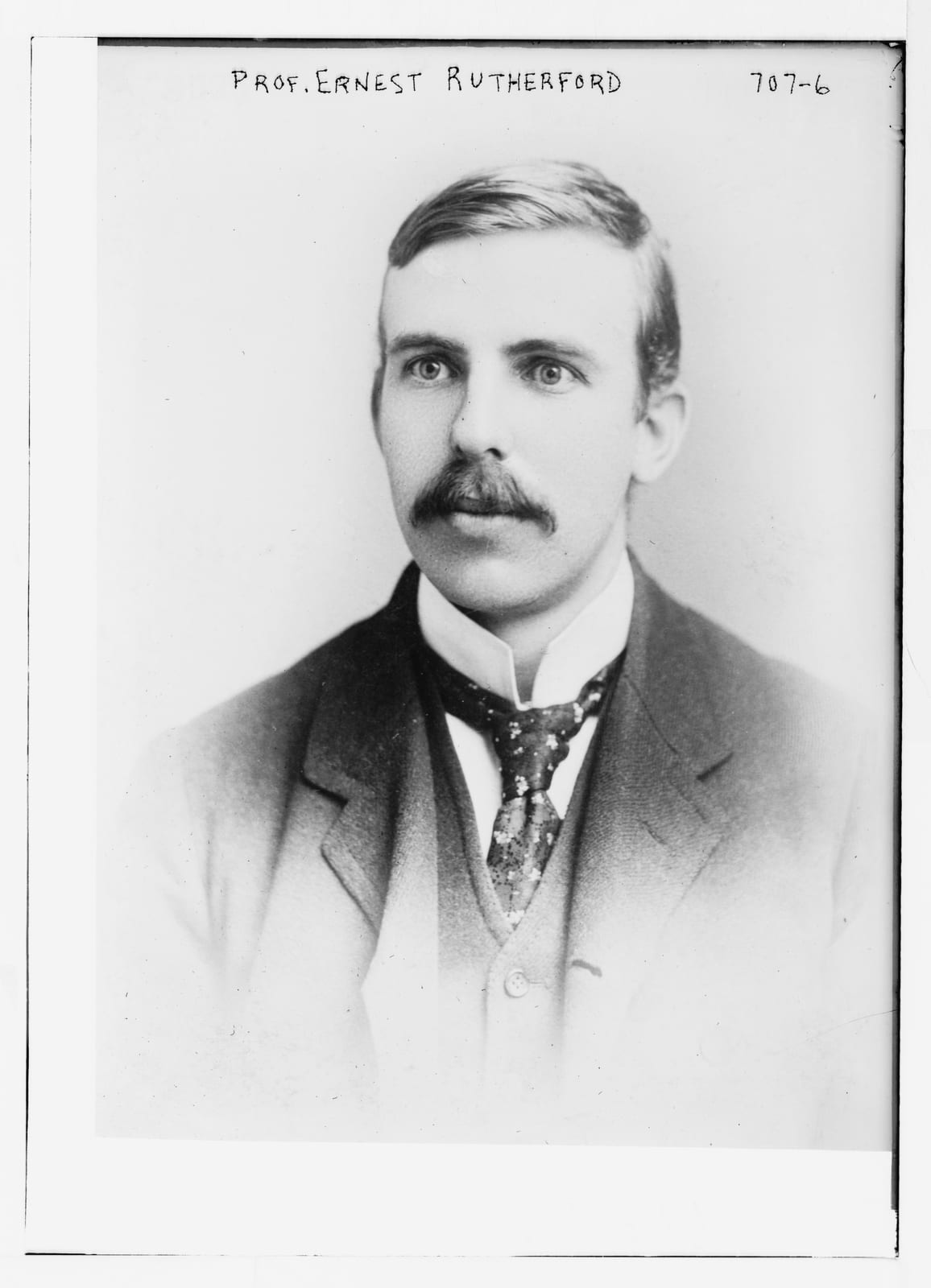 Portrait or photograph of Ernest Rutherford: Title: Prof. Ernest Rutherford, portrait Abstract/medium: 1 negative : glass ; 5 x 7 in. or smaller.